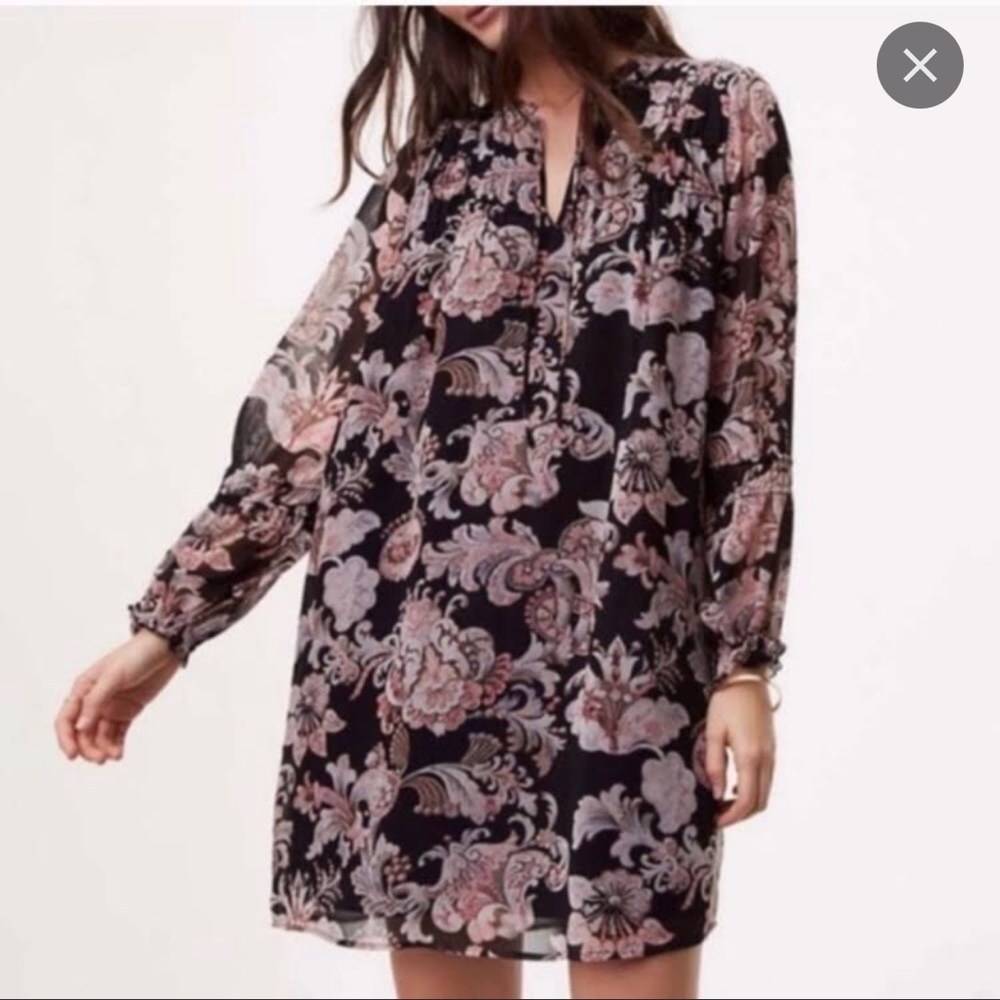 LOFT Floral Shift Dress